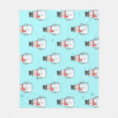Snowman Seamless Pattern  Fleecedecke (Vorderseite)