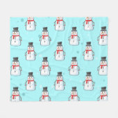 Snowman Seamless Pattern  Fleecedecke (Vorderseite (Horizontal))