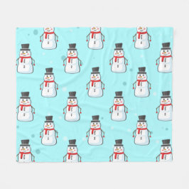 Snowman Seamless Pattern  Fleecedecke