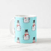 Snowman Seamless Pattern Kaffeetasse (Vorderseite Links)