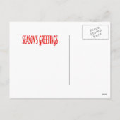 Snowman Season's Greetings Feiertagspostkarte (Rückseite)