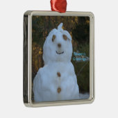 Snowman Season's Greetings Ornament Aus Metall (Rechts)