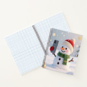 Snowman Selfie Christmas Notebook Notizblock (Innenseite)