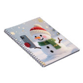 Snowman Selfie Spiral Photo Notebook Notizblock (Rechte Seite)
