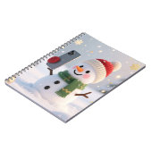 Snowman Selfie Spiral Photo Notebook Notizblock (Linke Seite)