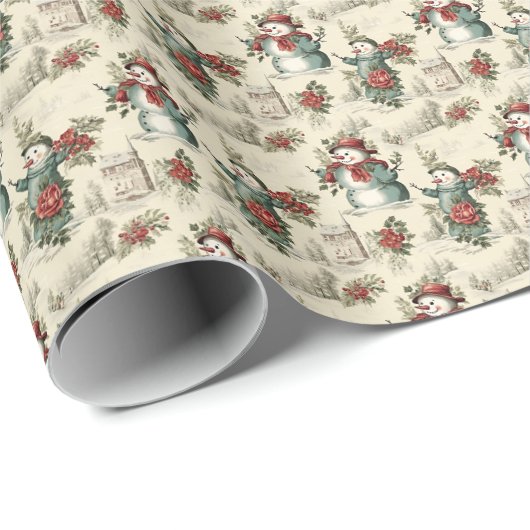 Snowman Serenade Geschenkpapier (Rolleneckpunkt)