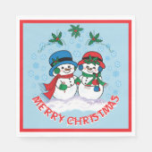 Snowman Serviette (Vorderseite)