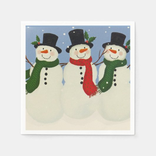 Snowman Serviette (Vorderseite)