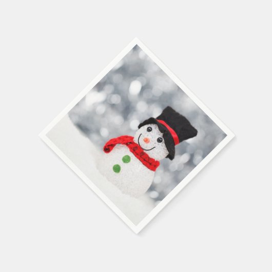 Snowman Serviette (Ecke)