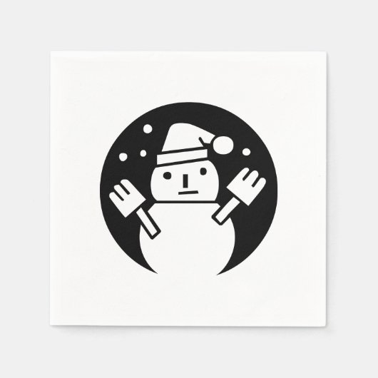 Snowman Serviette (Vorderseite)
