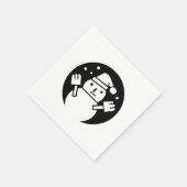 Snowman Serviette (Ecke)