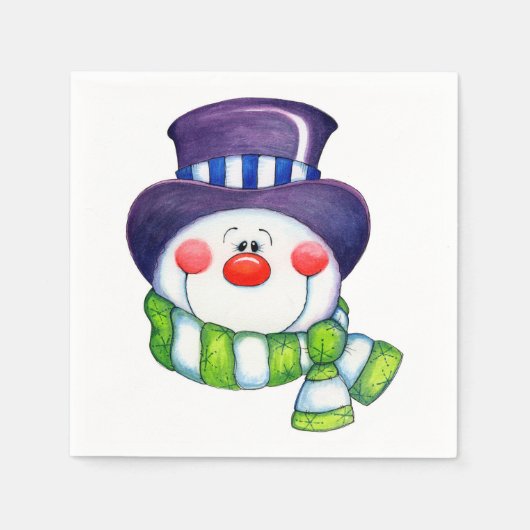 Snowman Serviette (Vorderseite)