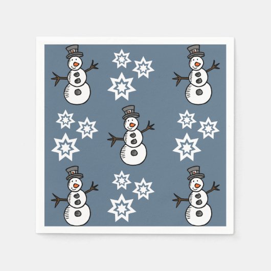Snowman Serviette (Vorderseite)