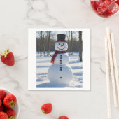 Snowman Serviette (Beispiel)
