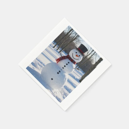 Snowman Serviette (Ecke)