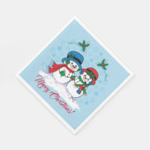 Snowman Serviette (Ecke)