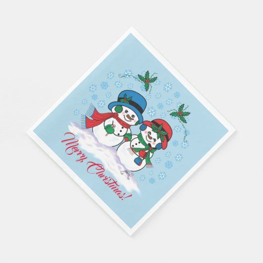 Snowman Serviette (Ecke)