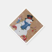 Snowman Serviette (Ecke)