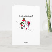 Snowman setzt auf Weihnachtsbaum Karte (Rückseite)