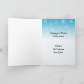 Snowman setzt auf Weihnachtsbaum Karte (Innenseite)