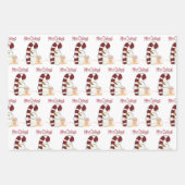 Snowman Sheets Wrapping Paper Peg Geschenkpapier Set (Vorderseite 2)