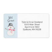 Snowman Shipping Label (Vorne)