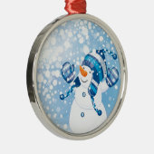 Snowman Silbernes Ornament (Rechts)
