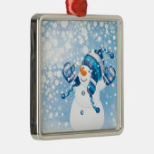 Snowman Silbernes Ornament (Rechts)