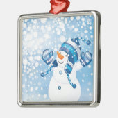 Snowman Silbernes Ornament (Links)