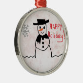 Snowman Silbernes Ornament (Rechts)