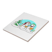 Snowman Singing Christmas Carols Fliese (Seite)