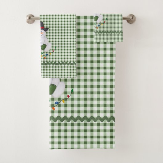 Snowman sitzend badhandtuch set (Insitu)
