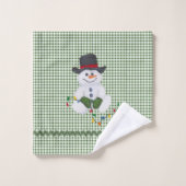 Snowman sitzend badhandtuch set (Waschlappen)