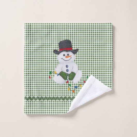 Snowman sitzend badhandtuch set (Waschlappen)