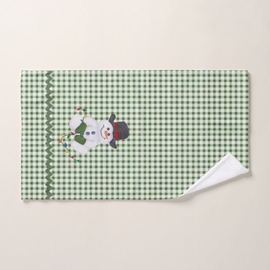 Snowman sitzend badhandtuch set (Handtuch)