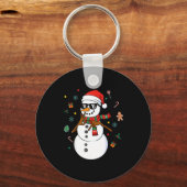 Snowman Six Seven Meme Christmas Pajamas 6 And 7 F Schlüsselanhänger (Vorderseite)