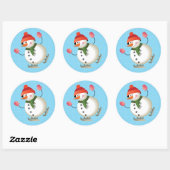 Snowman Skate Glossy Stickers 3 inch (Blatt 6) (Blatt)
