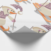 Snowman Skiing Geschenkpapier