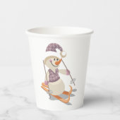 Snowman Skiing Pappbecher (Vorderseite)