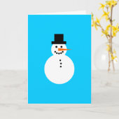 Snowman Sky Blauer Winterurlaub Weihnachten Hanukk Karte (Gelbe Blume)