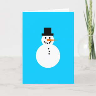 Snowman Sky Blauer Winterurlaub Weihnachten Hanukk Karte