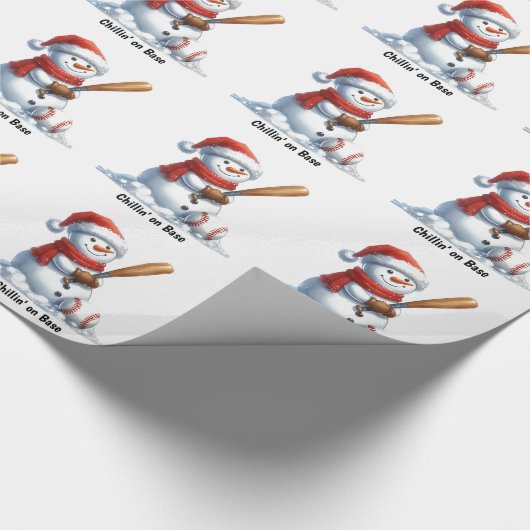 Snowman Slugger Chillin' auf Basis Geschenkpapier (Ecke)