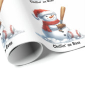 Snowman Slugger Chillin' auf Basis Geschenkpapier (Rolleneckpunkt)