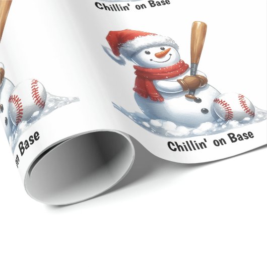 Snowman Slugger Chillin' auf Basis Geschenkpapier (Rolleneckpunkt)