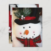 Snowman Smile Postkarte (Vorne/Hinten)