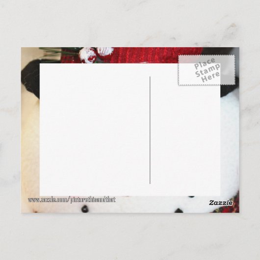 Snowman Smile Postkarte (Rückseite)