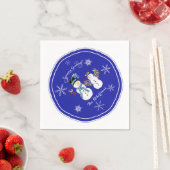 Snowman Snow Angel Snowflake Winter Feiertag Serviette (Beispiel)