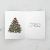 Snowman Snow Couple Red Stripes Christmas Karte (Innenseite)