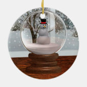 Snowman Snow Globe Keramik Ornament (Hinten)