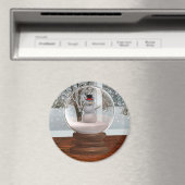 Snowman Snow Globe Magnet (In Situ (Geschirrspüler))